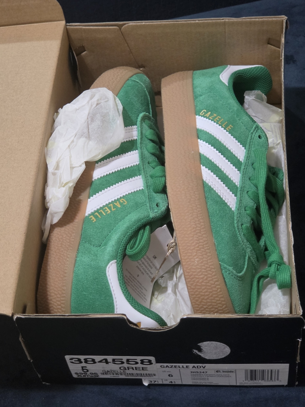 adidas Gazelle Kids Unisex Sneakers in Green